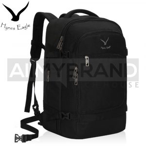 Hynes Eagle 40L Flight Approved Travel Backpack, with 3 Packing Cubes Black