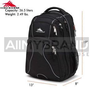 High Sierra Swerve Laptop Backpack Black Men & Women